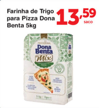 Roldão Farinha de Trigo para Pizza Dona Benta 5kg oferta