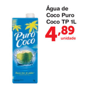 Roldão Agua de Coco Puro Coco TP 1L oferta