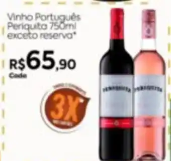 Master Supermercados Vinho Portugues Periquita 750ml exceto reserva oferta