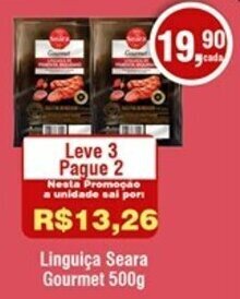 Royal Supermercados Linguica Seara Gourmet 500g oferta