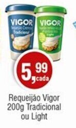Requeijao Vigor 200g Tradiconal ou Light