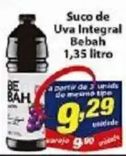 Vencedor Atacadista Suco de Uva Integral Bebah! 1350ml oferta