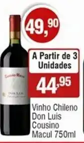 Vinho Chileno Don Luis Cousino Macul 750ml