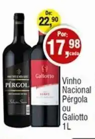 Royal Supermercados Vinho Nacional Pergola ou Galiotto 1L oferta