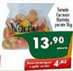 Vencedor Atacadista Tomate Carmem Hortmix pacote 3kg oferta