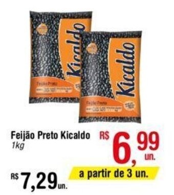 Fort Atacadista Feijão Preto Kicaldo 1kg oferta
