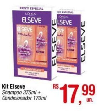 Fort Atacadista Kit Elseve Shampoo 375ml + Condicionador 170ml oferta