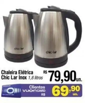 Chaleira Elétrica Chic Lar inox 1.8L