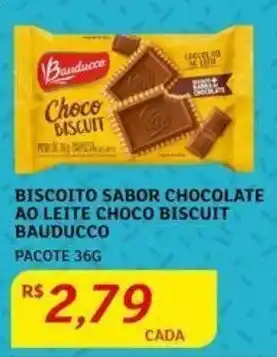 Assaí Atacadista Biscoito Sabor Chocolate ao Leite Choco Biscuit Bauducco 36g oferta