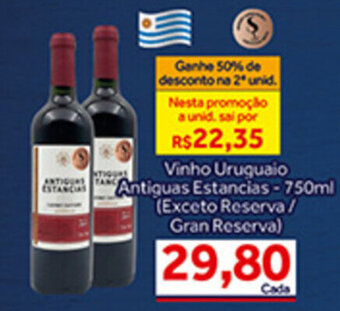 Shibata Supermercados Vinho Uruquaio Antiguas Estancias 750ml oferta