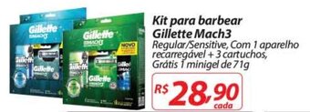 Nacional Kit para barbear Gillette Mach3 oferta