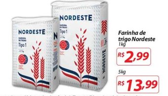 Nacional Farinha de trigo Nordeste 1kg oferta