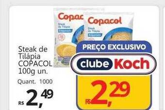 Supermercados Koch Steak de tilápia copacol oferta