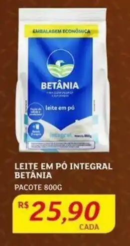 Assaí Atacadista Leite em pó Integral Betânia 800g oferta