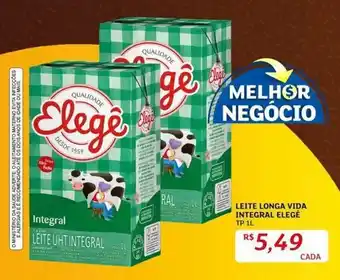 Assaí Atacadista Leite Longa Vida Integral Elegê 1L oferta