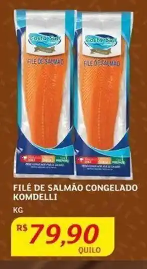 Assaí Atacadista Filé de Salmão congelado Komdelli 1kg oferta