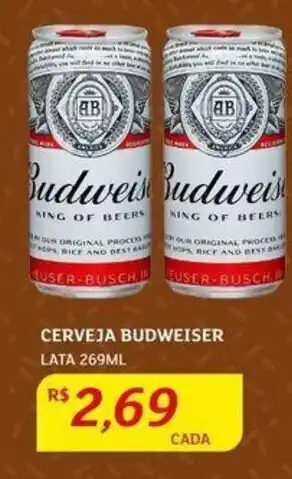 Assaí Atacadista Cerveja Budweiser 269ml oferta