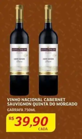 Assaí Atacadista Vinho Nacional Cabernet Sauvignon Quinta do Morgado 750ml oferta