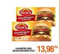 Mercadão Atacadista Hambúrguer seara bovino oferta