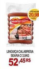 Mercadão Atacadista Linguiça calabresa seara oferta