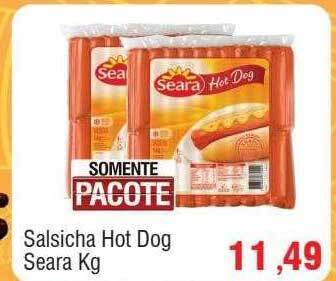 Spani Atacadista Salsicha hot dog seara kg oferta