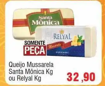 Spani Atacadista Queijo mussarela santa mônica kg ou relyal kg oferta