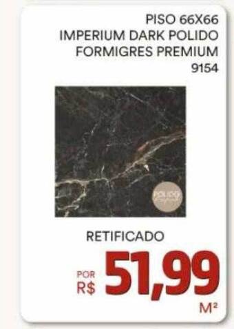 Conibase Piso 66x66 imperium dark polido formigres premium oferta
