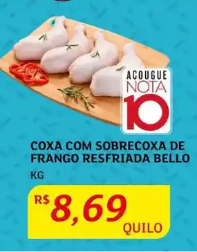 Assaí Atacadista Coxa com Sobrecoxa de Frango resfriado Bello 1kg oferta