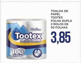 Apoio Mineiro Toalha de papel tootex folha dupla 2 rolos de 50 folhas oferta