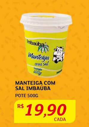 Assaí Atacadista Manteiga com sal Imbaúba 500g oferta