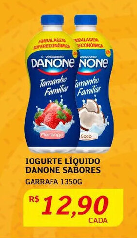 Assaí Atacadista Iogurte Líquido Danone Sabores 1.35kg oferta