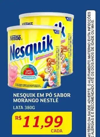 Assaí Atacadista Nesquik em pó Sabor Morango Nestlé 380g oferta