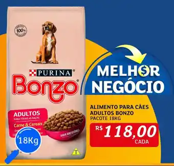 Assaí Atacadista Alimento para Cães Adultos Bonzo 18kg oferta