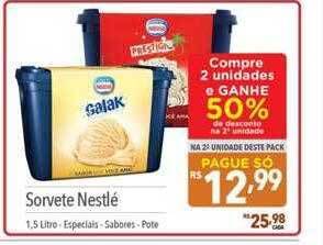 Supermercados Condor Sorvete nestlé oferta