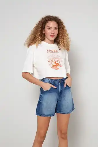 Short jeans mom oh, boy! azul