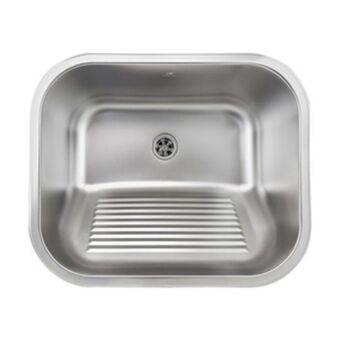 Tanque 55 x 45 x 22 cm aço inox 304 com válvula tubrax