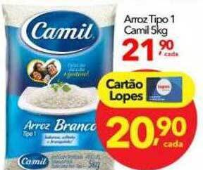Lopes Supermercados Arroz tipo 1 camil oferta