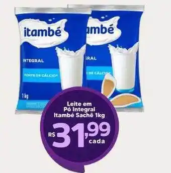 Rede uniforça Leite em pó integral itambé sachê oferta