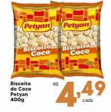 Rede uniforça Biscoito de coco petyan oferta