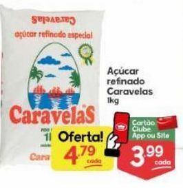 Supermercados Princesa Açúcar refinado caravelas 1kg oferta