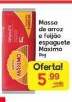 Supermercados Princesa Massa de arroz e feijão espaguete máximo 1kg oferta