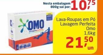Tenda Atacado Lava-roupas em pó lavagem perfeita omo 1,6kg oferta