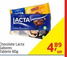 Tenda Atacado Chocolate lacta sabores tablete 80g oferta