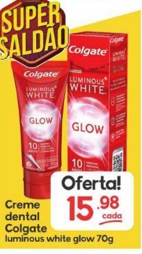Supermercados Princesa Creme dental colgate luminous white glow 70g oferta