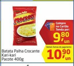 Tenda Atacado Batata palha crocante kari-kari pacote 400g oferta