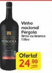 Supermercados Princesa Vinho nacional pérgola tinto y branco 1 l oferta