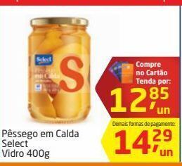 Tenda Atacado Pêssego em calda select vidro 400g oferta