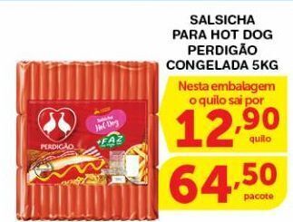 Roldão Salsicha para hot dog perdigão 5kg oferta