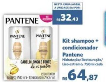 Sam's Club Kit Shampoo + Condicionador Pantene oferta