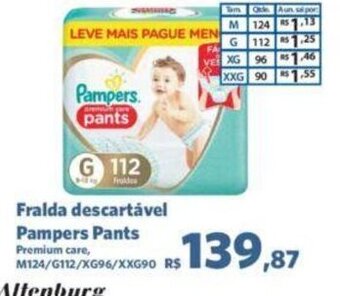 Sam's Club Fralda Descartável Pampers Pants oferta